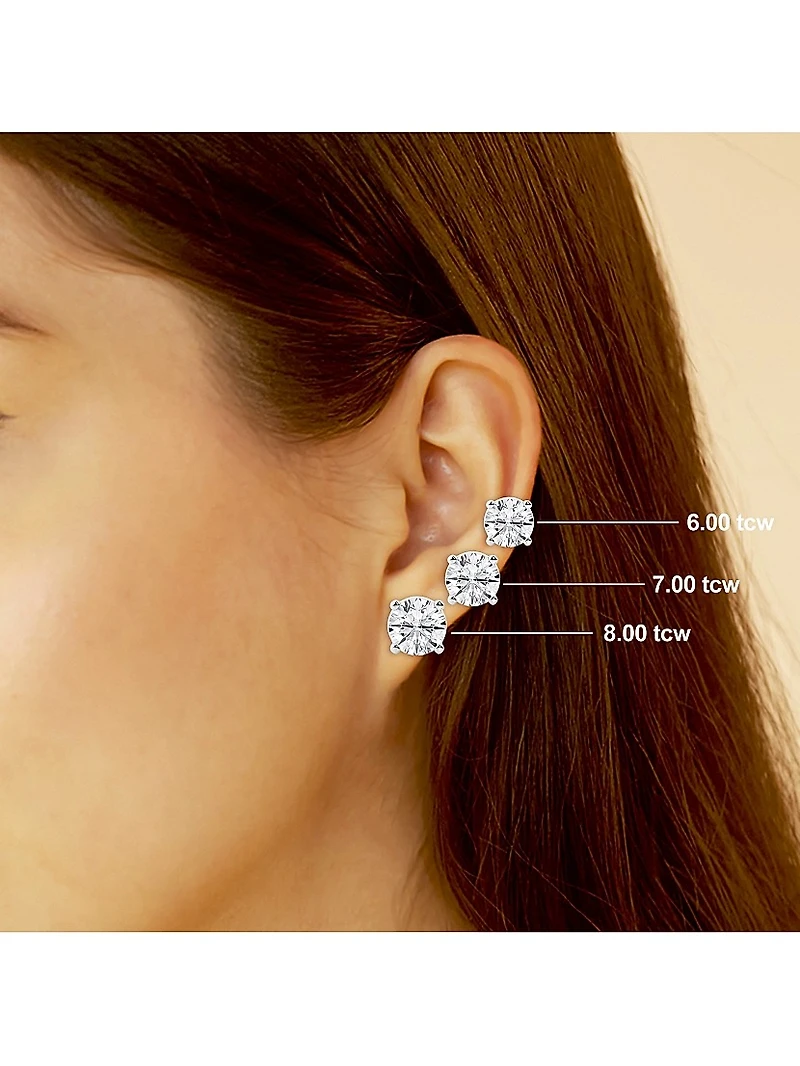 14K Gold & Diamond Martini Stud Earrings/0.50-6.00 TCW