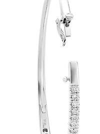 14K White Gold & 1.50 TCW Diamond Bangle
