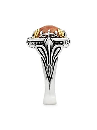 Scion Sterling Silver, 18K Yellow Gold & Carnelian Doublet Ring
