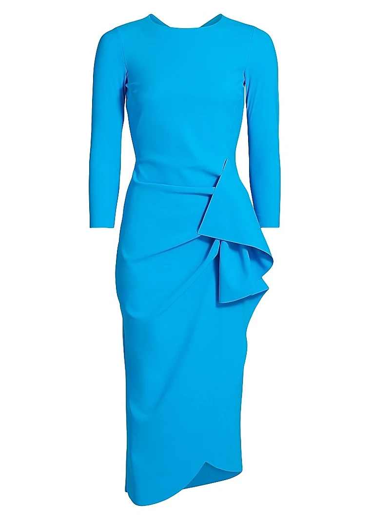 Gathered Side Midi-Dress