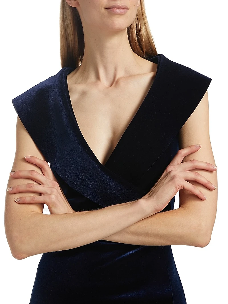 Velvet V-Neck Gown