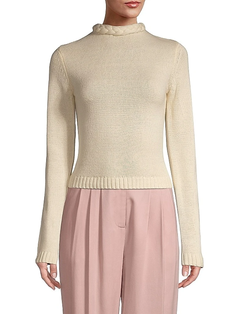 Bold Braid Open Back Sweater