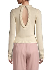 Bold Braid Open Back Sweater