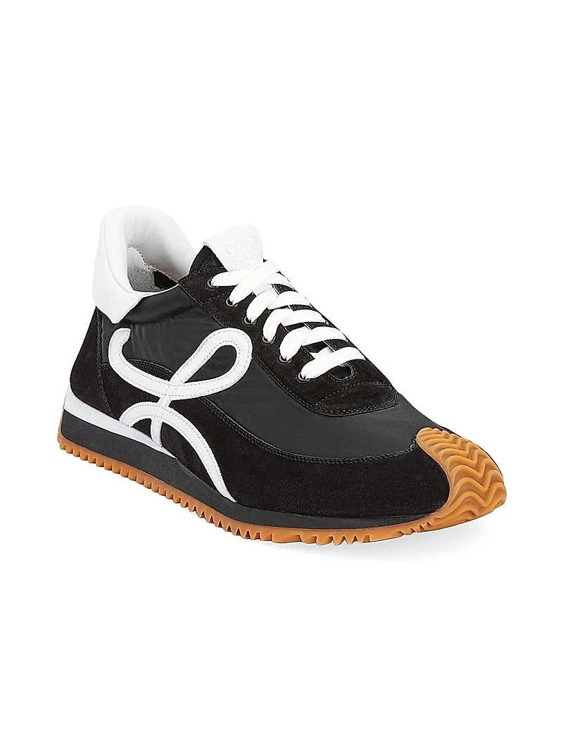 Men's Flow Runner Monogram Logo Sneakers