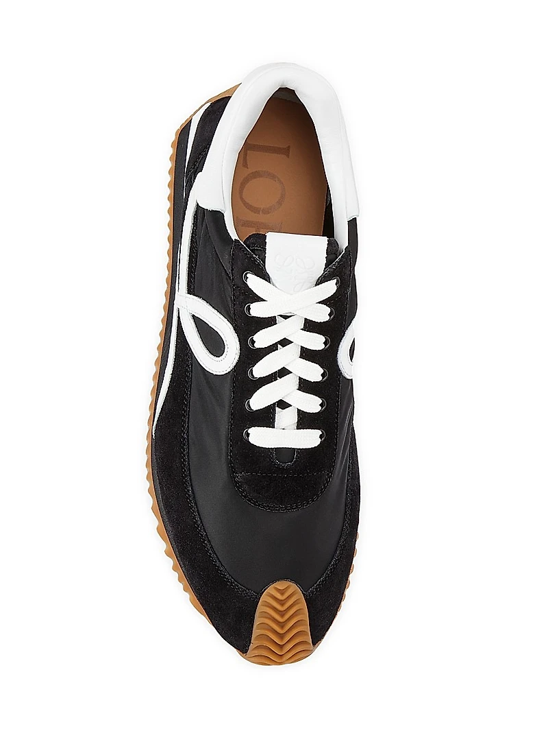 Men's Flow Runner Monogram Logo Sneakers