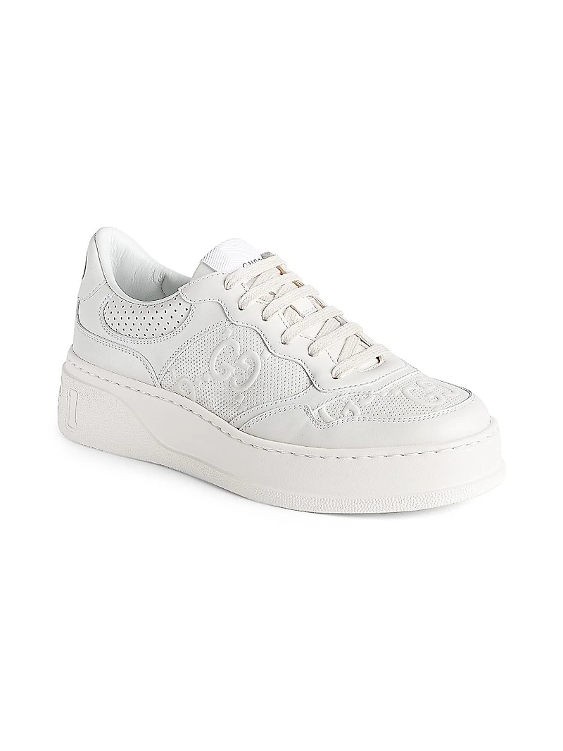 GG Embossed Leather Sneakers