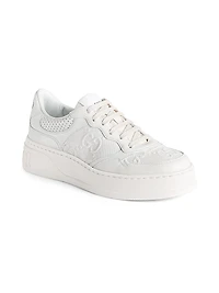 GG Embossed Leather Sneakers