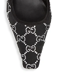 Crystal-Embellished Slingback Sandals