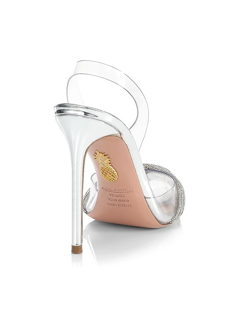 Gatsby Crystal-Embellished Slingback Sandals