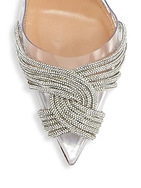 Gatsby Crystal-Embellished Slingback Sandals