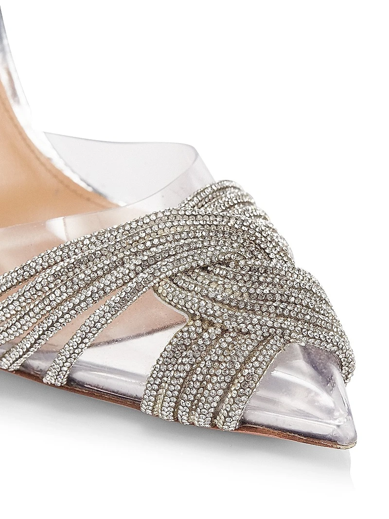 Gatsby Crystal-Embellished Slingback Sandals