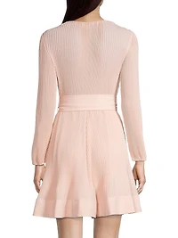 Liv Pleated Belted Minidress