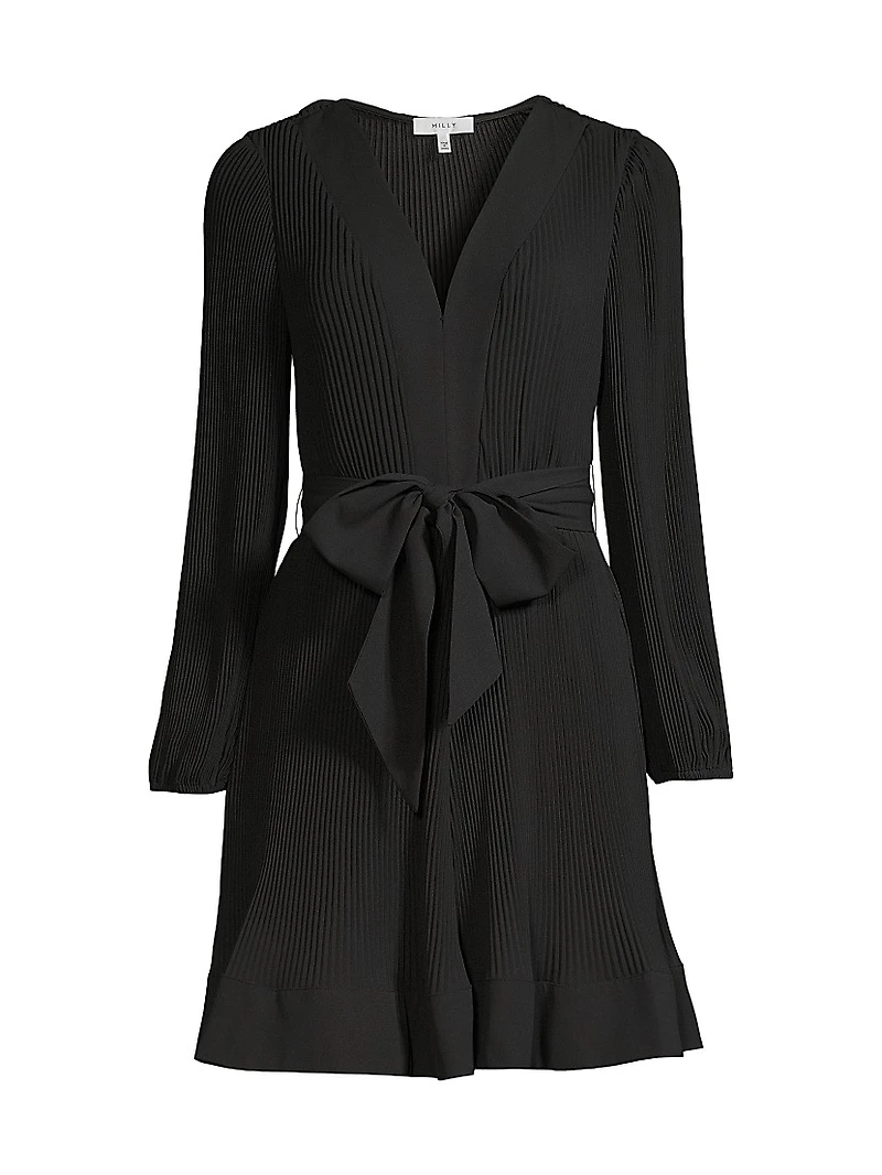 Liv Pleated Belted Minidress