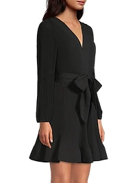 Liv Pleated Belted Minidress