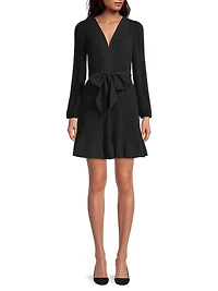Liv Pleated Belted Minidress