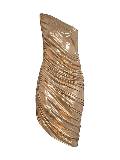 Diana Metallic One-Shoulder Minidress