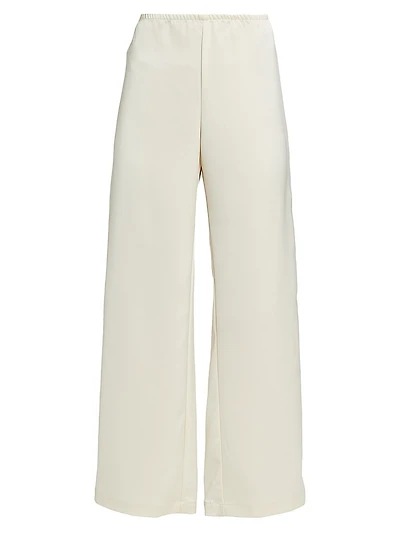 Barb Satin Wide-Leg Pants