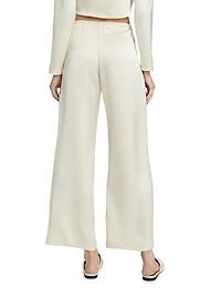 Barb Satin Wide-Leg Pants