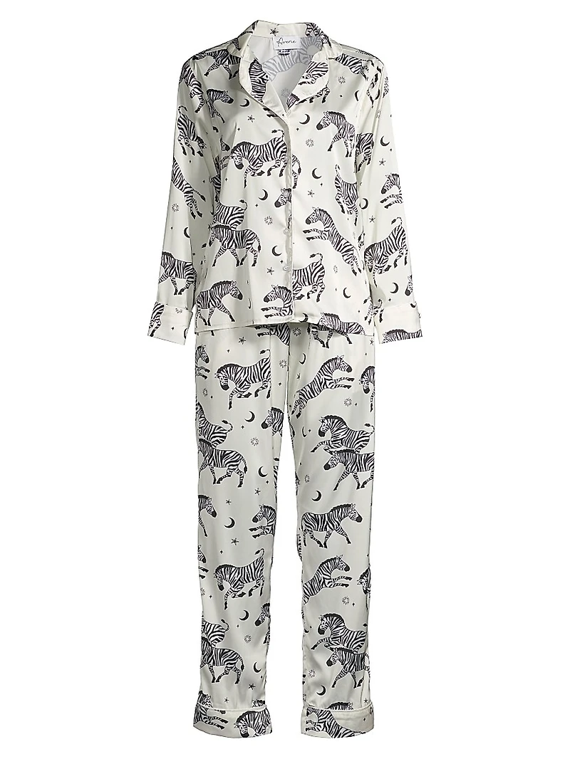 Rio Two-Piece Satin Pajama Set