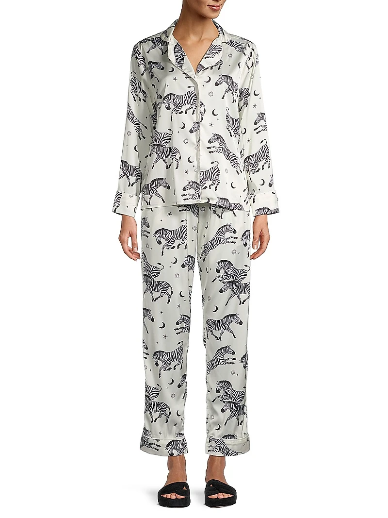 Rio Two-Piece Satin Pajama Set