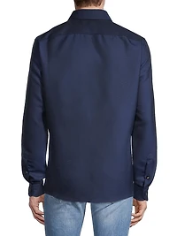 Wool-Blend Button-Down Overshirt