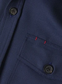 Wool-Blend Button-Down Overshirt