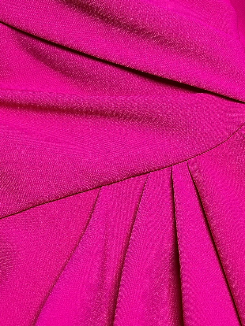 Crepe One-Shoulder Gown