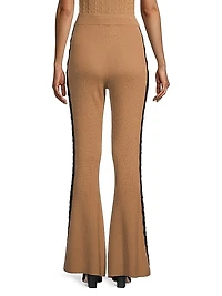 Wool Flared Leg Pants
