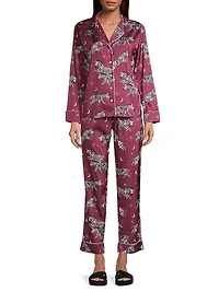 Two-Piece Zebra Print Pajama Set