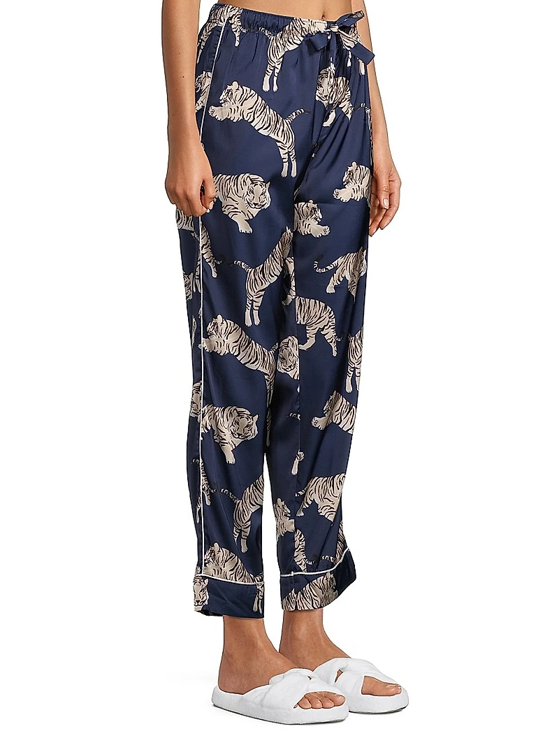 Two-Piece Tiger Print Pajama Set