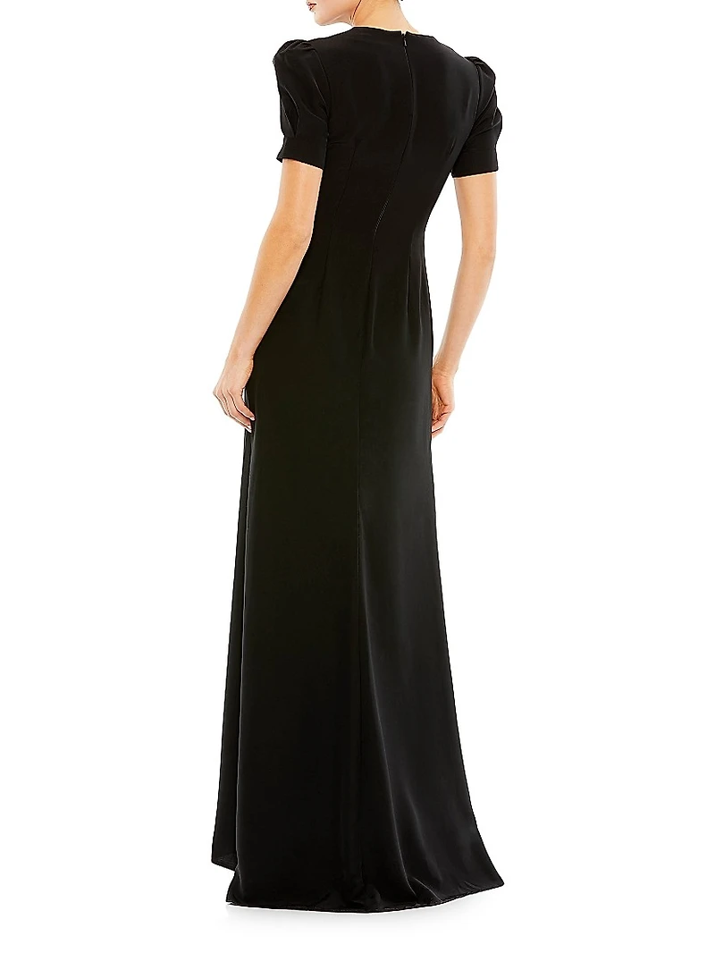 leena Rhinestone Cutout Sheath Gown