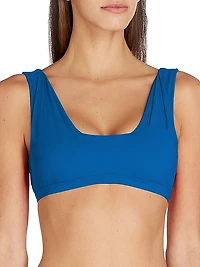 Como Pleated Bikini Top