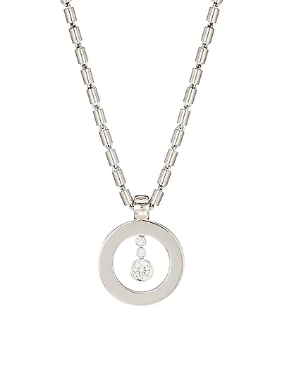 Baby O 18K White Gold & Diamond Pendant Necklace