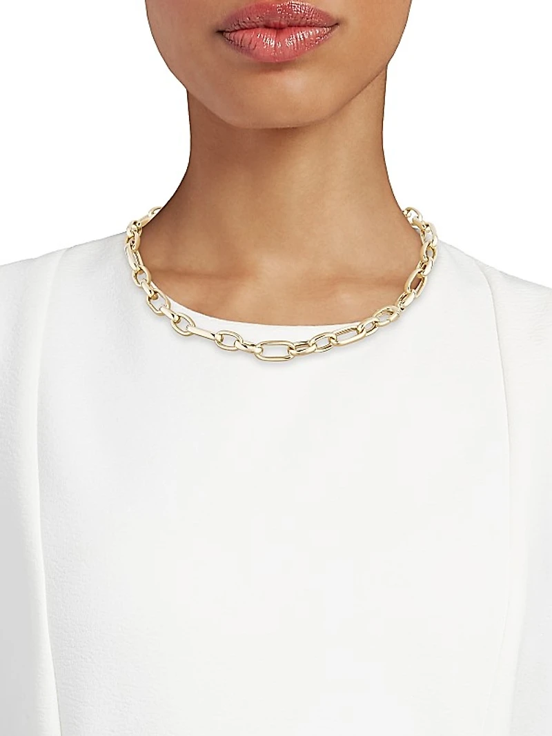 14K Yellow Gold Oval-Link Chain Necklace