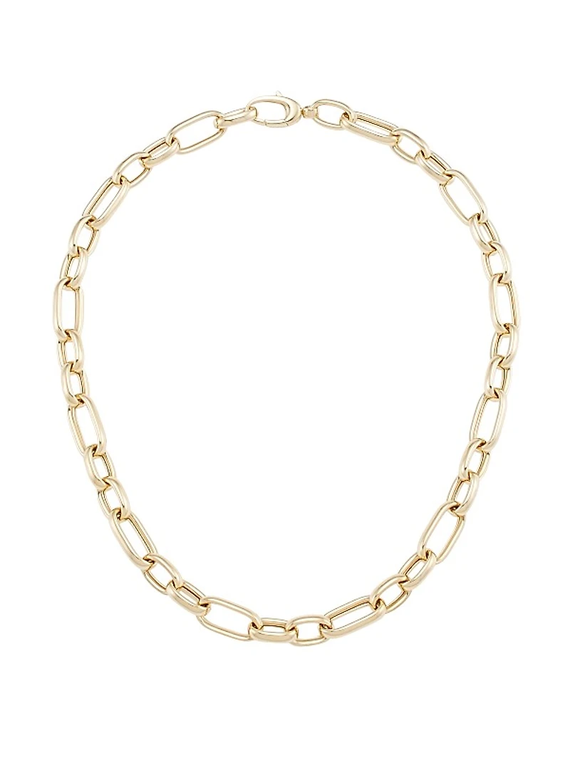 14K Yellow Gold Oval-Link Chain Necklace