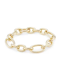 14K Yellow Gold Oval-Link Chain Bracelet