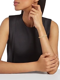 14K Yellow Gold Paper Clip Chain Bracelet