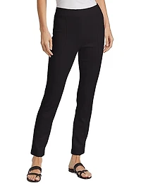 Pull-On Cropped Slim Pants
