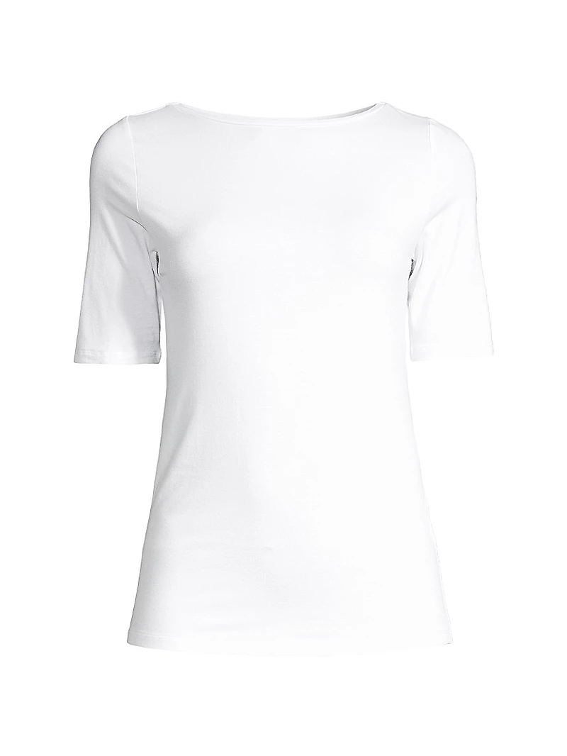 Soft-Touch Boatneck Tee