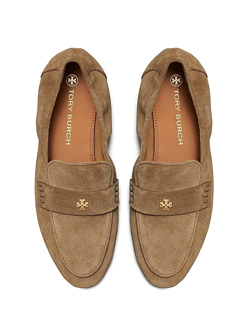 Logo Suede Ballet Loafers