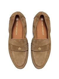 Logo Suede Ballet Loafers