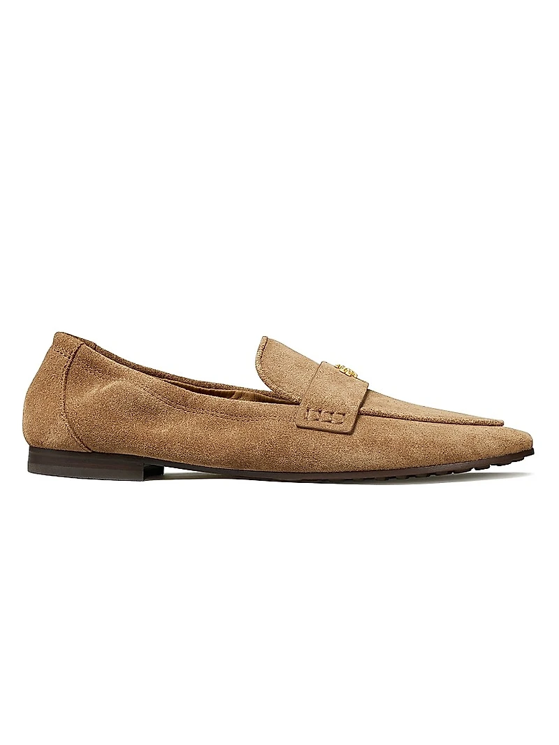 Logo Suede Ballet Loafers