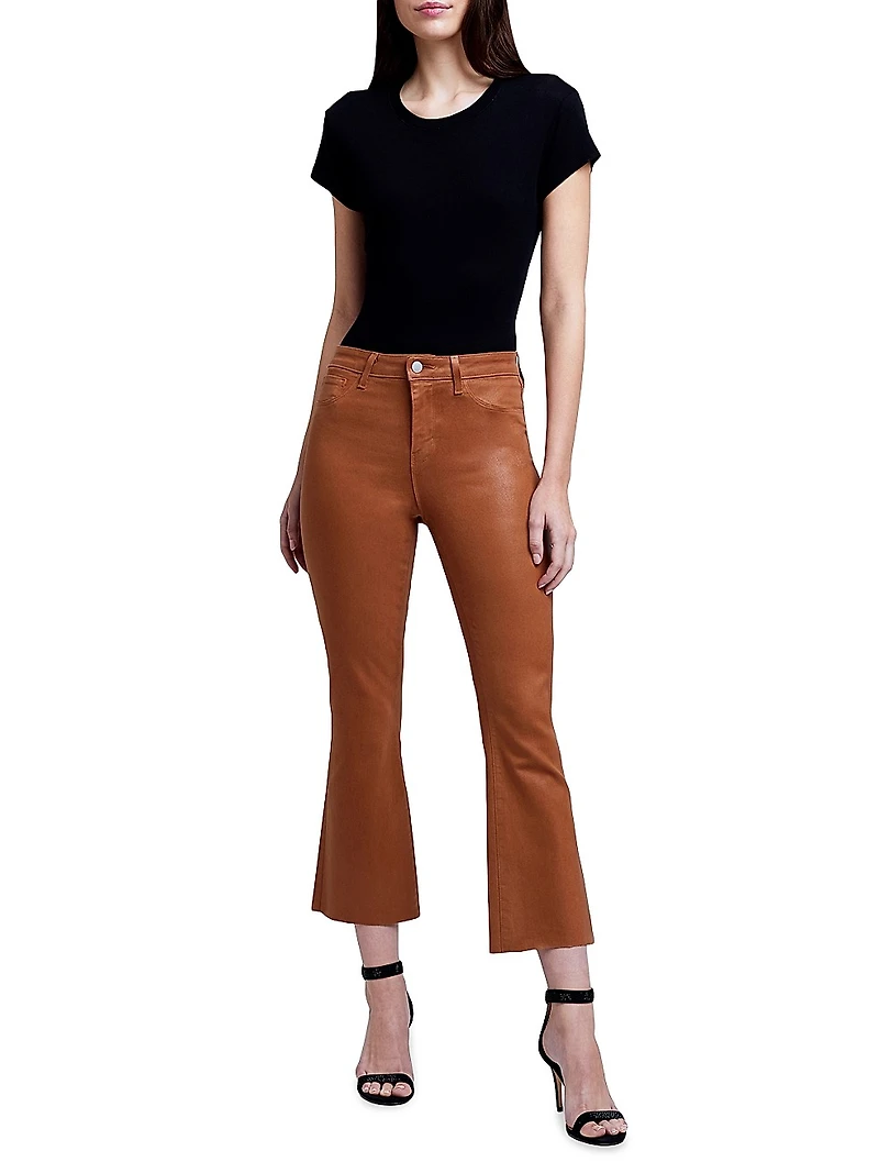 Kendra High-Rise Crop Flare Pants