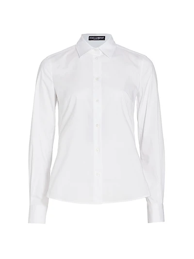 Stretch-Poplin Button-Down Shirt