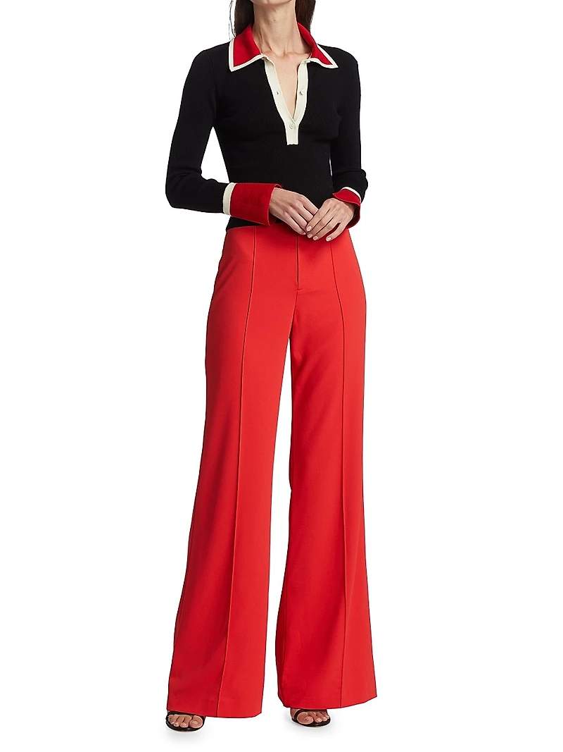 Dylan High-Waisted Wide-Leg Pants