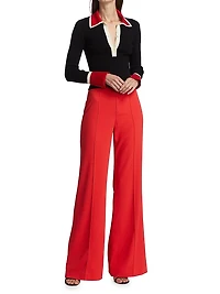 Dylan High-Waisted Wide-Leg Pants