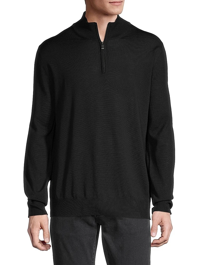 Quarter-Zip Wool Sweater