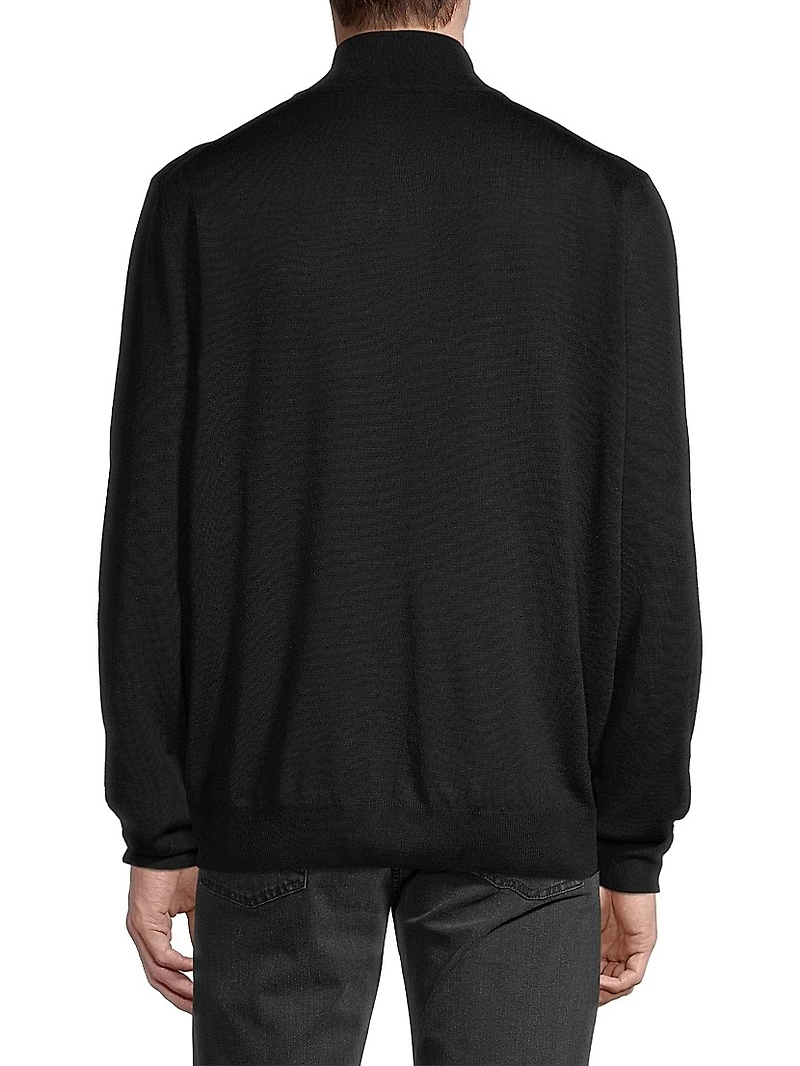 Quarter-Zip Wool Sweater