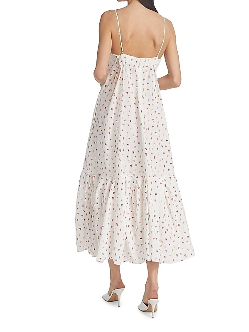 Floral Ruffle Hem Cami Dress