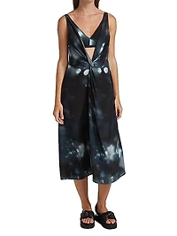 Renada Twist-Front Midi Dress